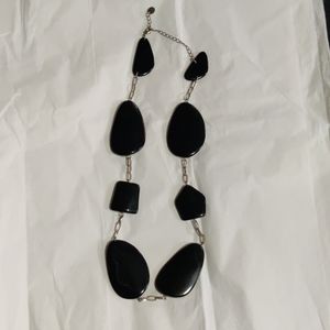 Icing Black stone necklace